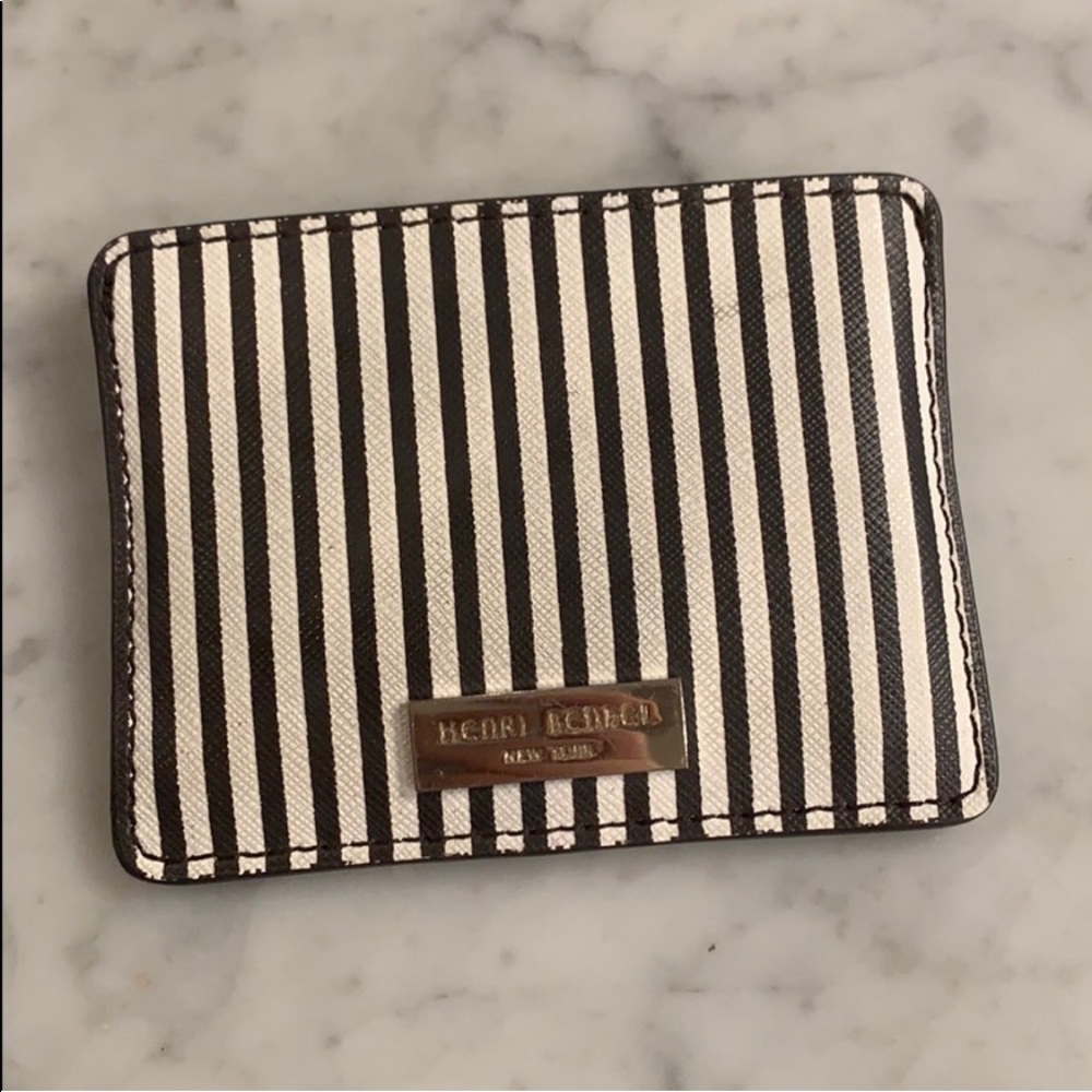 Henri Bendel Classic Striped Card Case